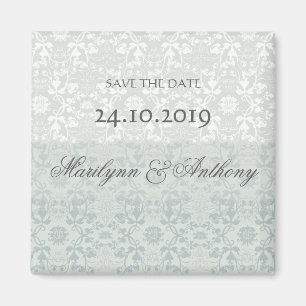 Damast Wirbel Spitze Traum Save The Date Magnet