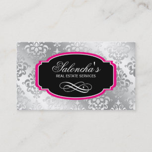 Damast-wirkliches Visitenkarte