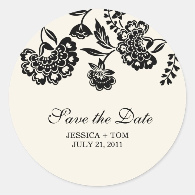 Damastaufkleber Runder Aufkleber (Vorderseite)