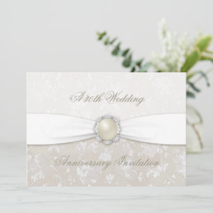 Damastene 30. Hochzeitstag Einladung