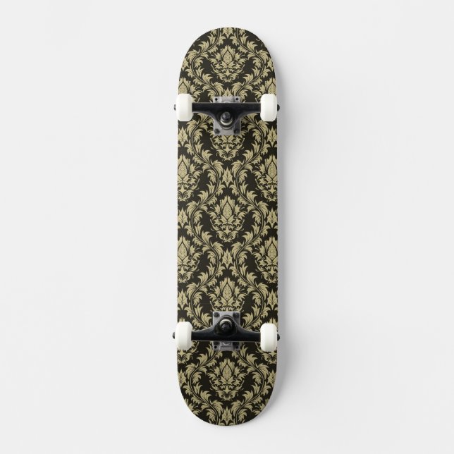 Damasthintergrund Skateboard (Vorderseite)