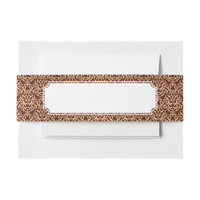 Damastmuster auf Steigungshintergrund Einladungsbanderole (Vorderseite Beispiel)