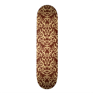 Damastmuster auf Steigungshintergrund Skateboard