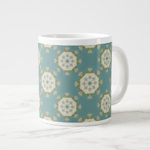 Damastmuster mit abstrakten Elementen Jumbo-Tasse