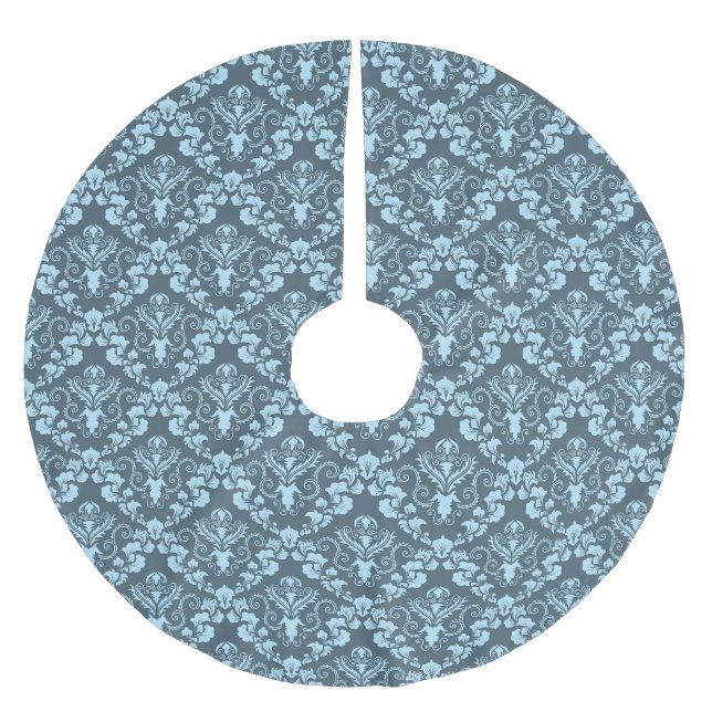 Damastmuster Polyester Weihnachtsbaumdecke (Vorderseite)