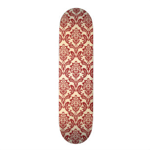 Damastmustertapete Skateboard