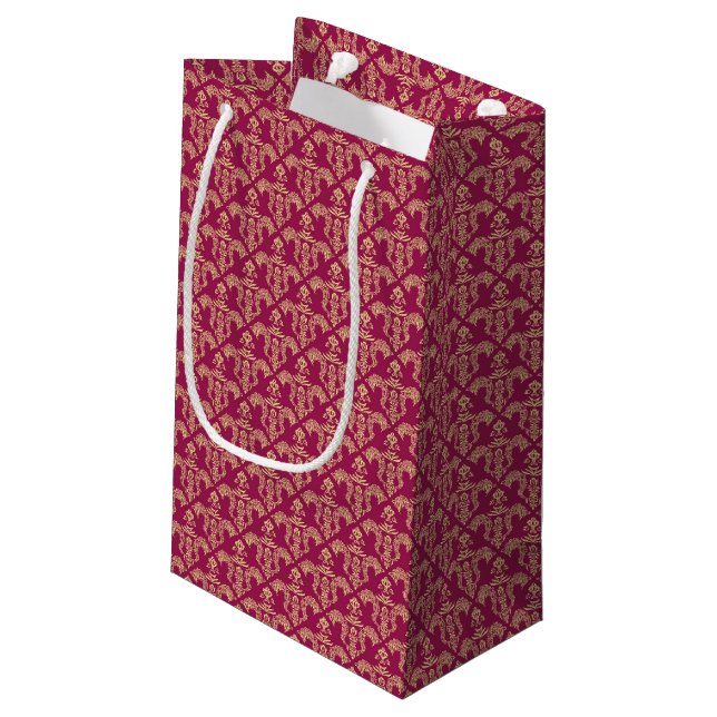 Damasttapete 4 kleine geschenktüte (Rückseite Schrägansicht)