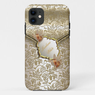 Damaszener Karamell Creme Beige Gold Bernstein B Case-Mate iPhone Hülle