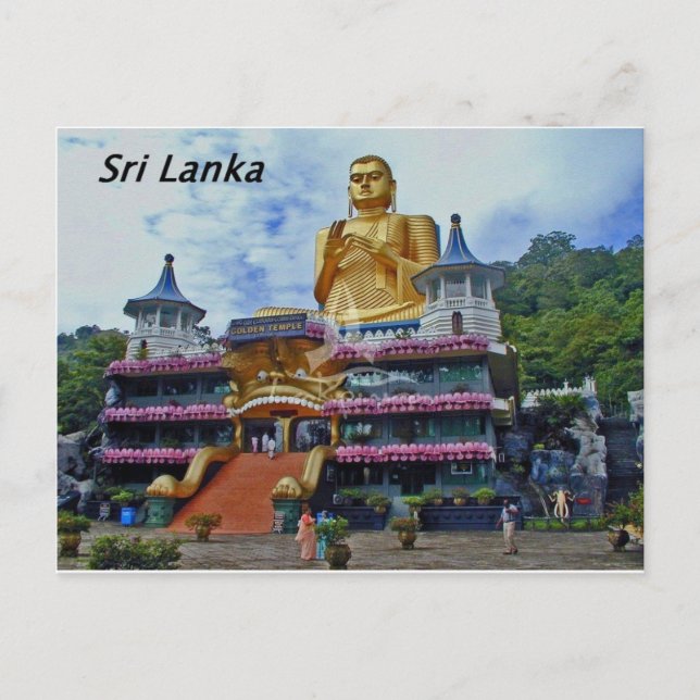 Dambulla-Höhle-Tempel-sri-lanka-Angie. Postkarte (Vorderseite)