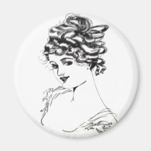 Dame 1917 Russell-L. Swigert Art Nouveau Magnet