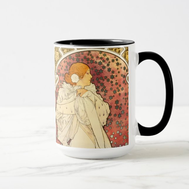 Dame Alphonse-Mucha der Camelias Tasse (Rechts)