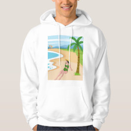 Dame am Strand Hoodie