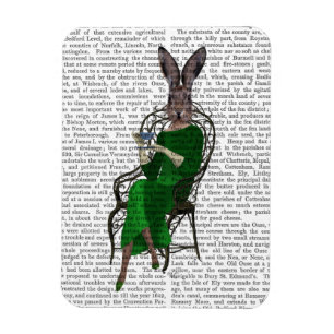 Dame Bella Rabbit Taking Tea 2 Magnet
