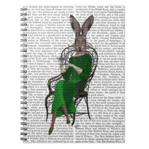 Dame Bella Rabbit Taking Tea 2 Notizblock