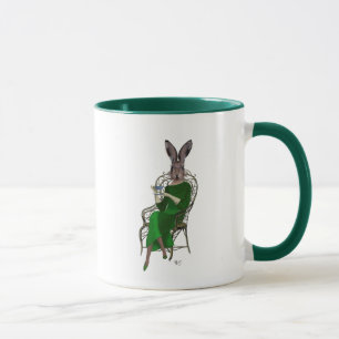 Dame Bella Rabbit Taking Tea 4 Tasse