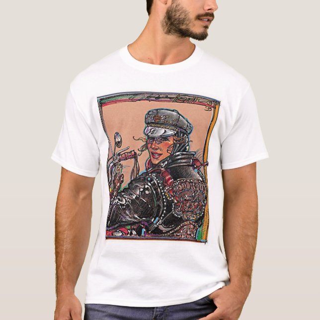 Dame Biker T-Shirt (Vorderseite)