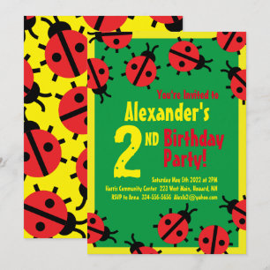 Dame Bug Animal Kids Birthday Party Einladungen