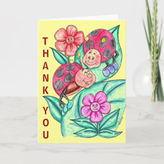Dame Bug Thank You Card Dankeskarte