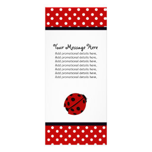 Dame Bug und Tupfen-Gestell-Karten Werbekarte