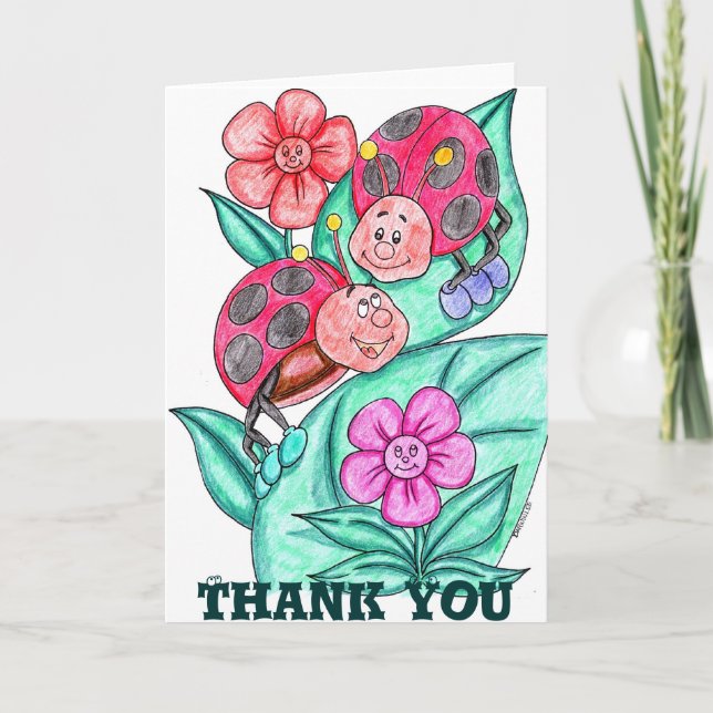 Dame Bugs Thank You Card Dankeskarte (Vorderseite)