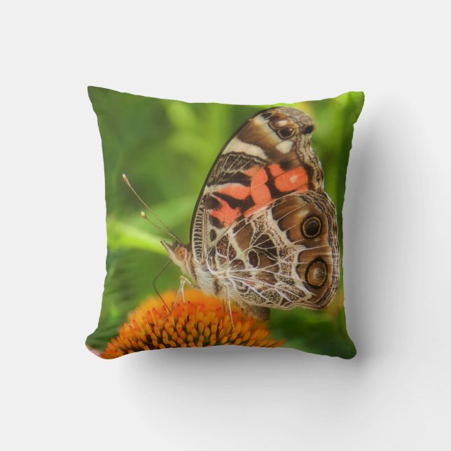 Dame Butterfly Pillow Kissen (Vorderseite)