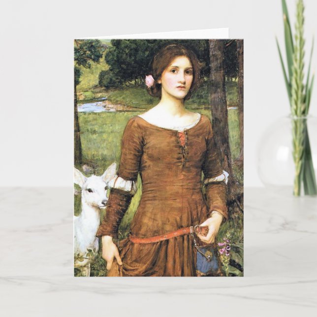 Dame Clare mit einem Kitz Karte (Vorderseite)