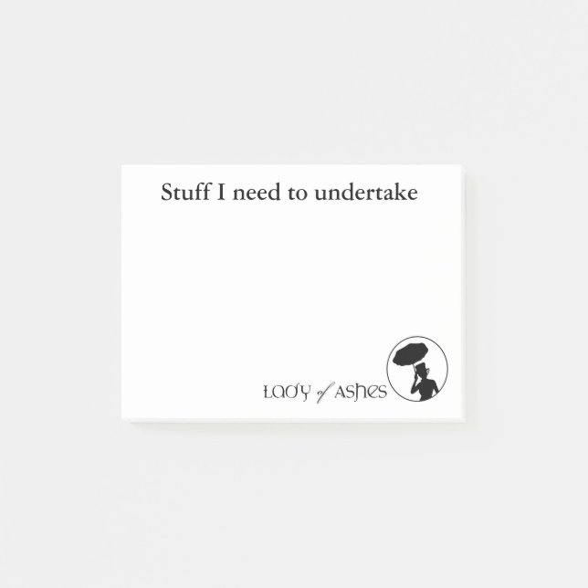 Dame der Aschen-Post-Itanmerkungen Post-it Klebezettel (Vorderseite)