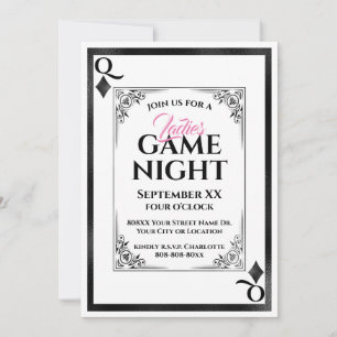 Dame der Diamanten Damen-Spielabend Einladung