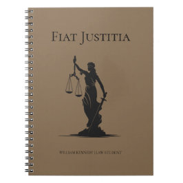 Dame der Justiz-Studienjournal Braun Jurastudent Notizblock