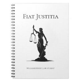 Dame der Justiz-Studienjournal Weiß Rechtsstudenti Notizblock