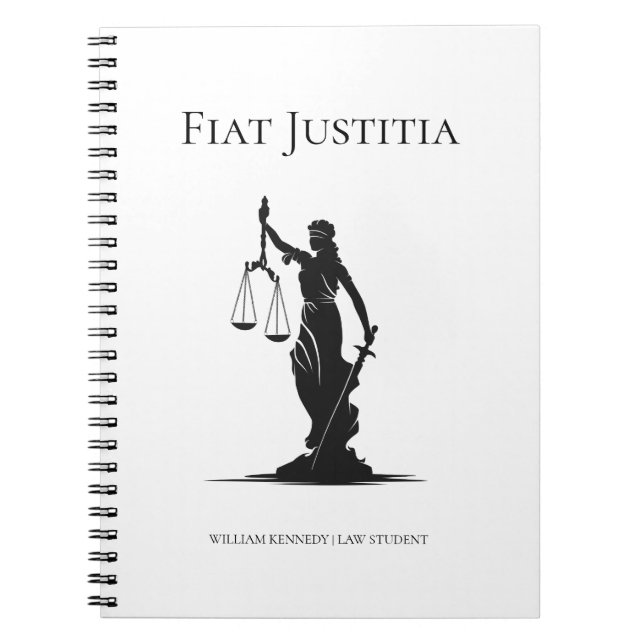 Dame der Justiz-Studienjournal Weiß Rechtsstudenti Notizblock (Vorderseite)