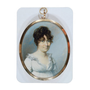 Dame der stumpfen Familie (w/c und Gouache auf Magnet