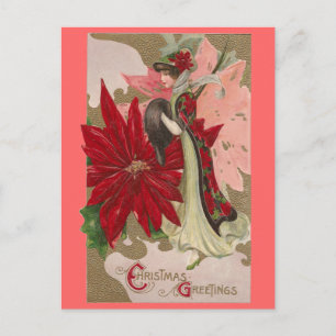 Dame der Weihnachtssterne Vintage Weihnachten