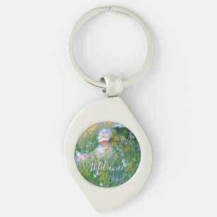 Dame des Claude-Monet-Gemäldes Dans La Prairie Schlüsselanhänger