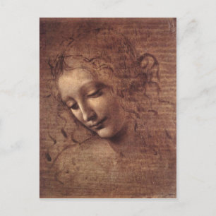 Dame des Disheveled Haares Postkarte