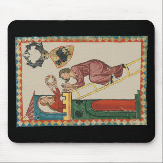Dame, die einem Freier ein Geschenk überreicht, 14 Mousepad