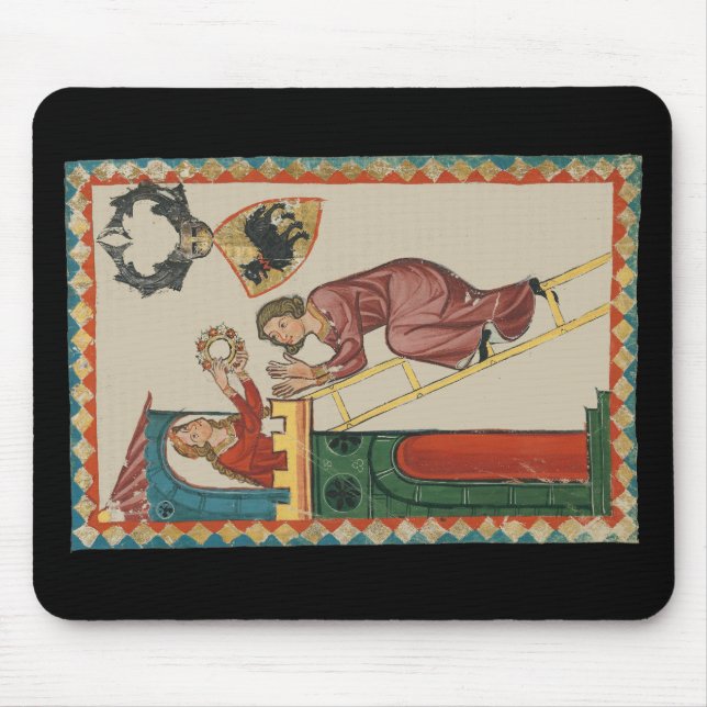 Dame, die einem Freier ein Geschenk überreicht, 14 Mousepad (Vorne)