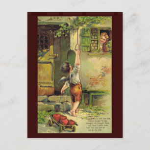 Dame Fair Valentine Postcard Feiertagspostkarte