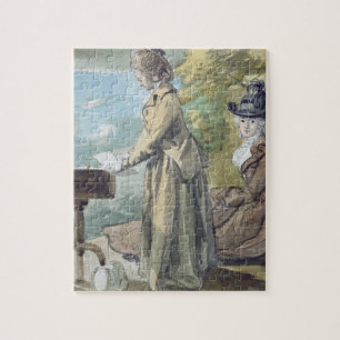 Dame Francis Scott und Dame Eliot, c.1770 (w/c ov Puzzle