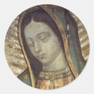 Dame Guadalupe Runder Aufkleber
