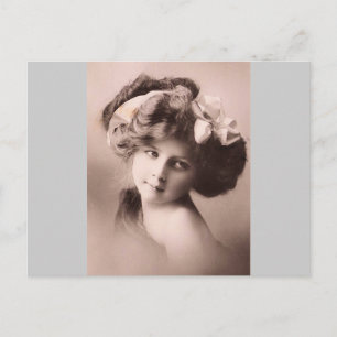 Dame im Vintage-Stil circa 1900 Postkarte