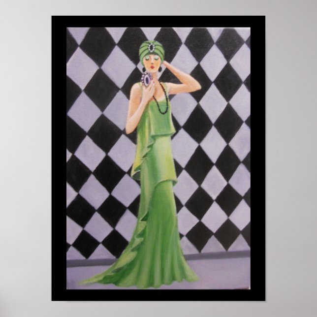 DAME IN GRÜN POSTER (Vorne)