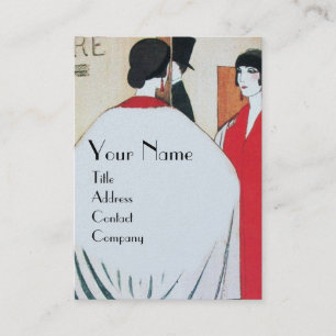 DAME IN THE MIRROR, KUNST-DEKO-SCHÖNHEITS-MODE VISITENKARTE