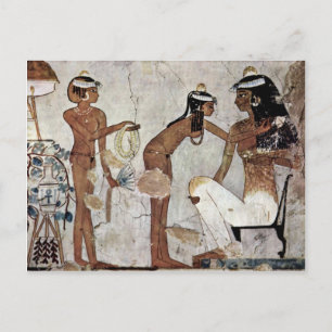 Dame in Toilette von Maler der Grabkammer des Zese Postkarte