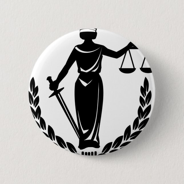 DAME JUSTICE CO. BUTTON (Vorderseite)