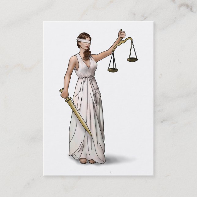 Dame Justice Illustration Visitenkarte (Vorderseite)