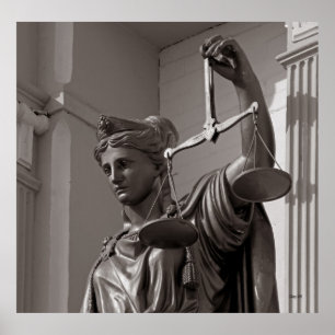 Dame Justice Statue, Virginia City, Nevada Poster