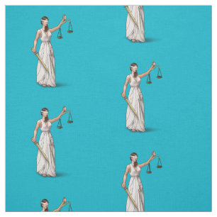 Dame Justice - Unterwasseratemgerät-Blau Stoff