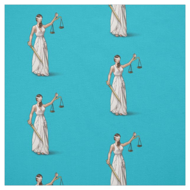Dame Justice - Unterwasseratemgerät-Blau Stoff (Muster)