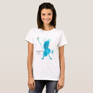 Dame Liberty schreit T-Shirt